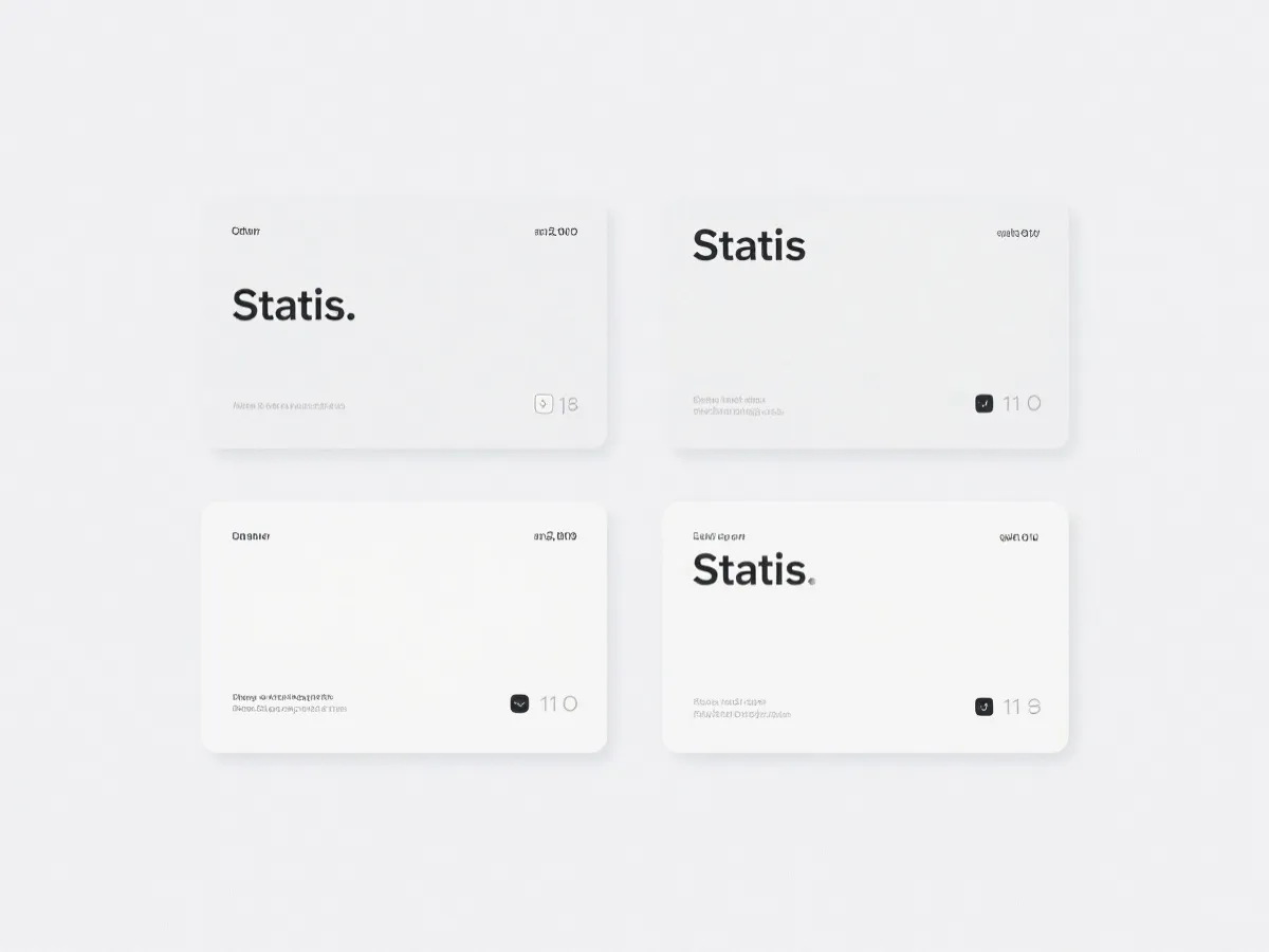 简洁信息卡片与数据摘要示意图
